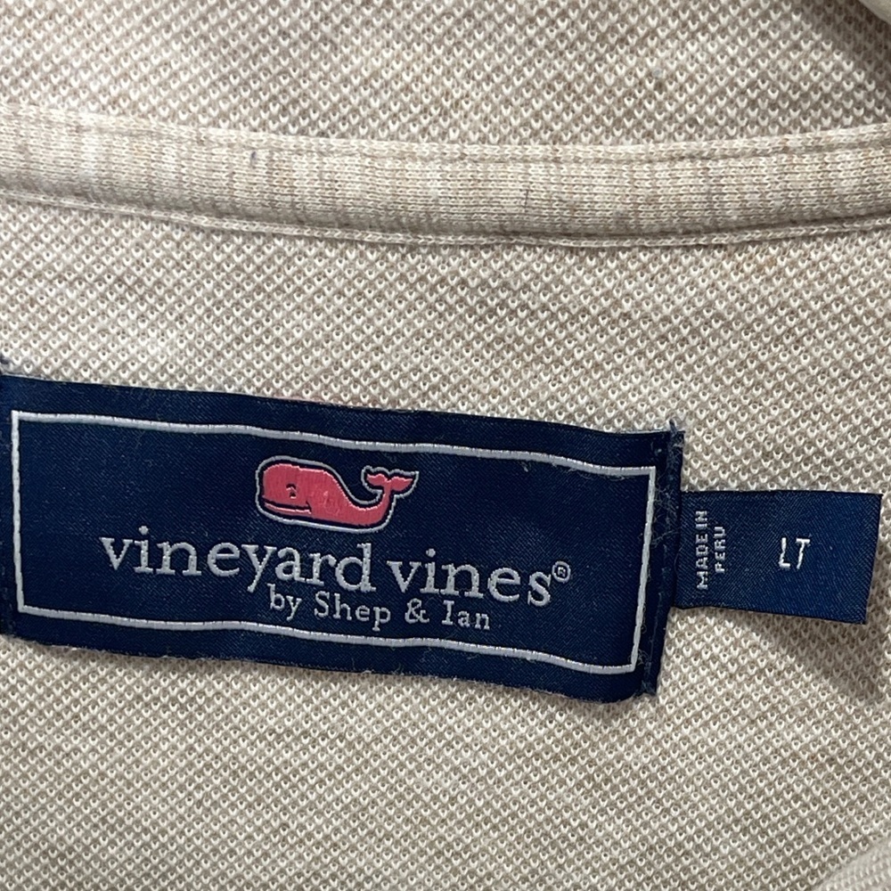 Vineyard Vines Men’s Performance Saltwater Quarter-Zip Pullover Sweater Oatmeal - Picture 5 of 8